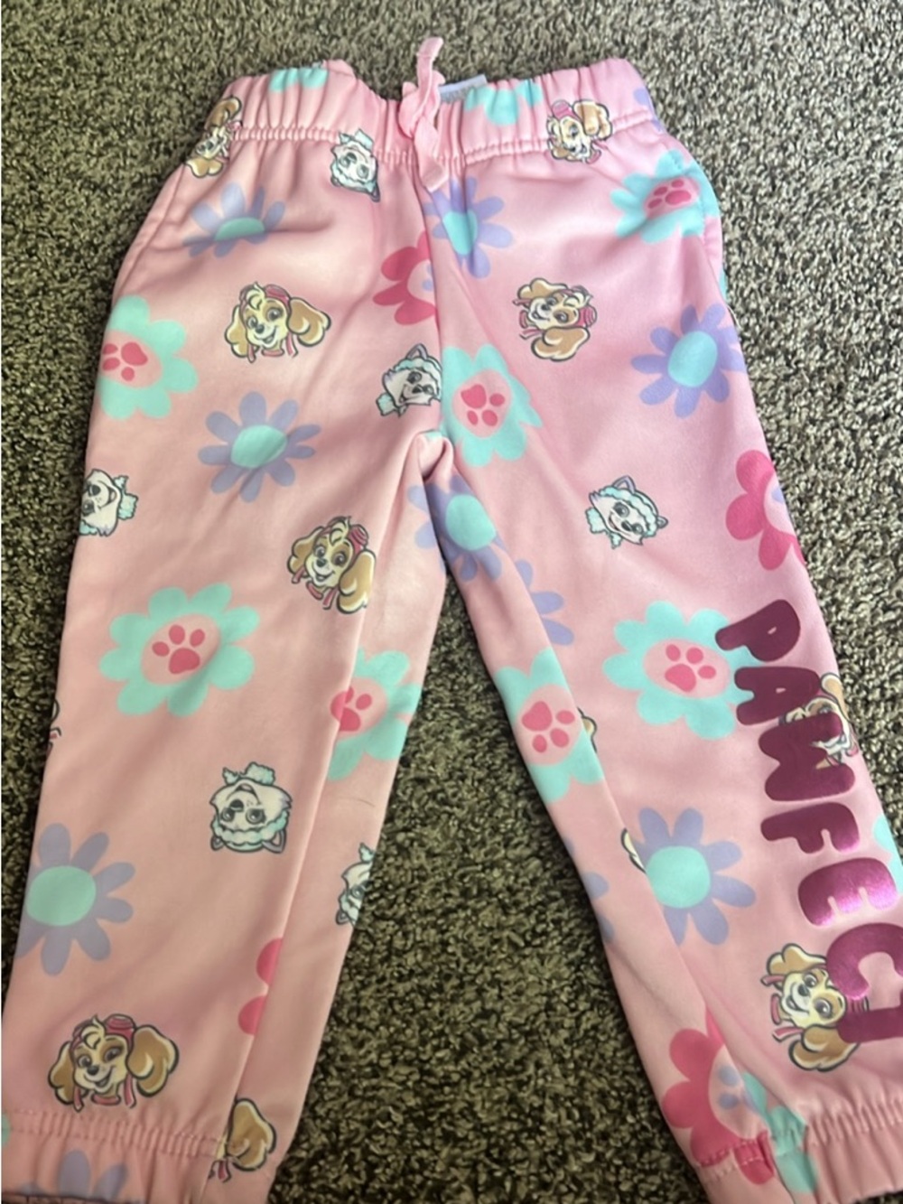 Paw Patrol Pink Floral & Character Girls' Pajama Pants